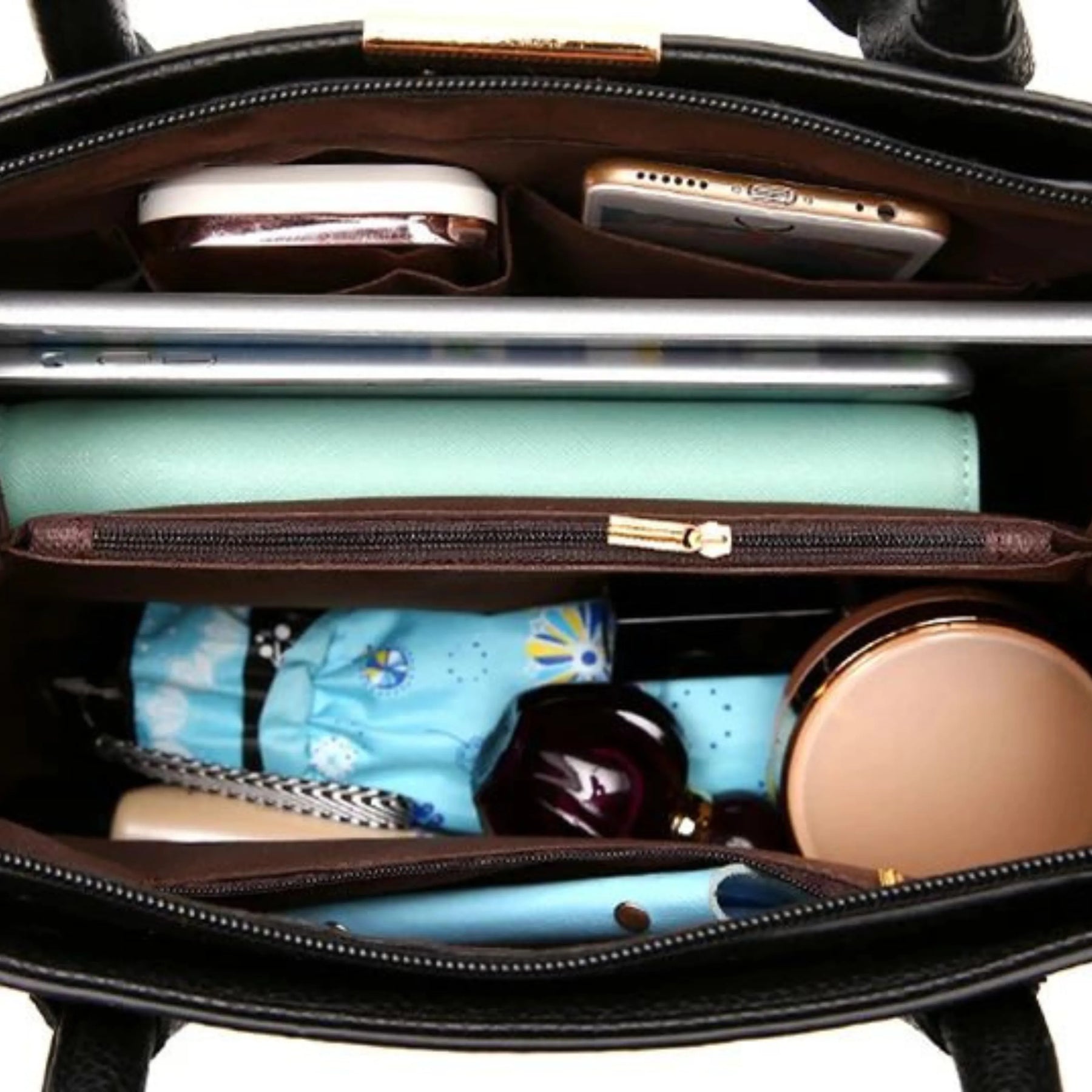 bolsa de couro preto