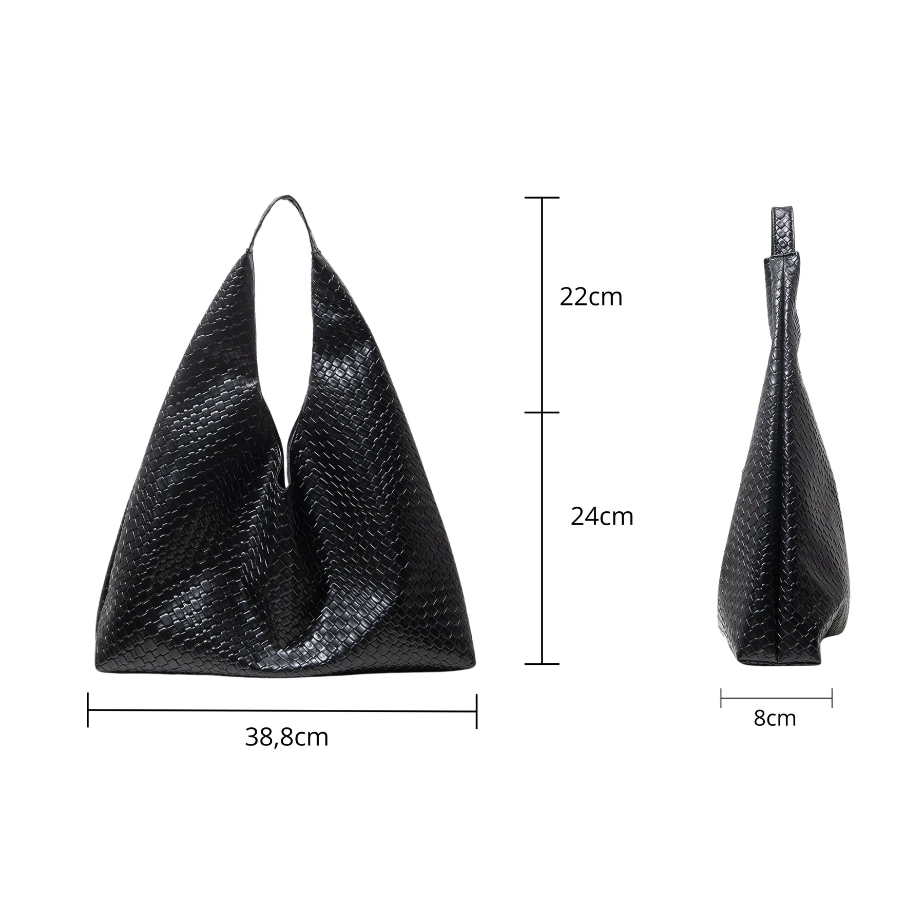 bolsa de ombro feminina tabela de medida
