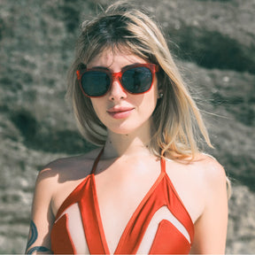 Óculos De Sol Feminino vermelho 